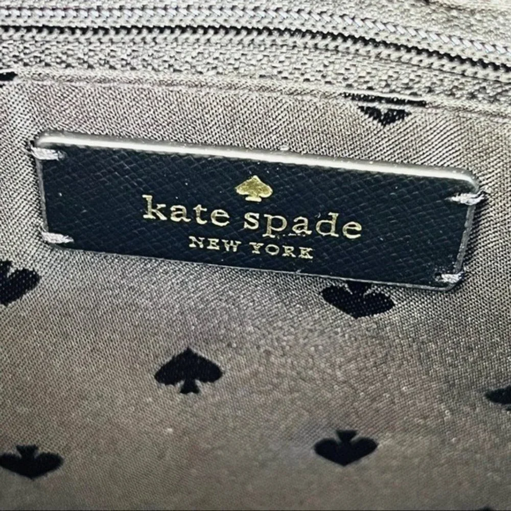 Kate Spade Black Large Laptop Tote Shoulder Bag & Large Continental Wallet Set_10